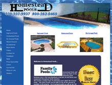 Tablet Screenshot of homesteadfamilypools.com